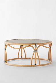 Slide View: 2: Coastal Indoor/Outdoor Rattan Coffee Table