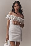 Thumbnail View 1: BHLDN Off-The-Shoulder Rosette Mini Dress