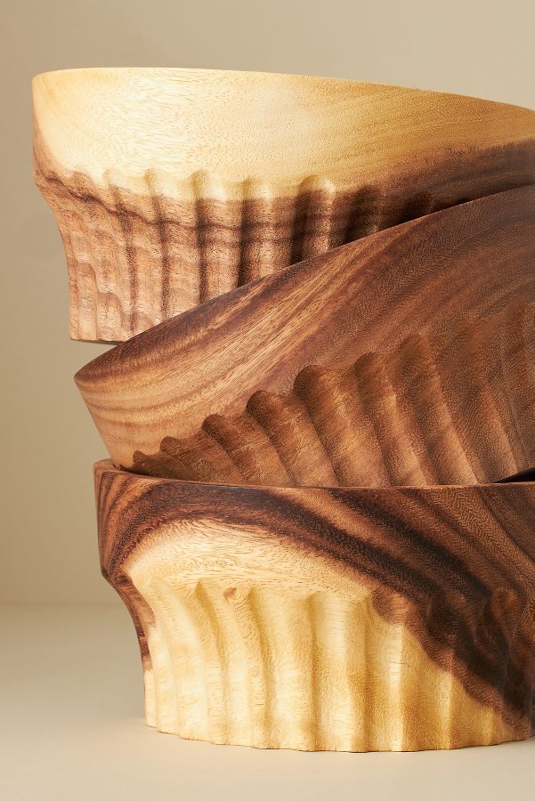 Slide View: 4: Wood Serving Bowl