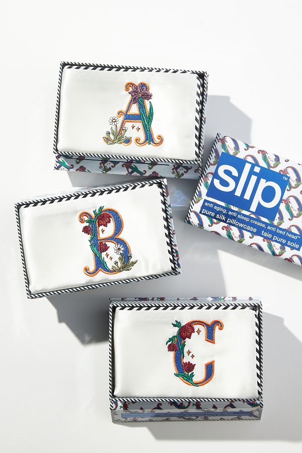 Slide View: 2: Slip Silk Initial Collection Queen Pillowcase