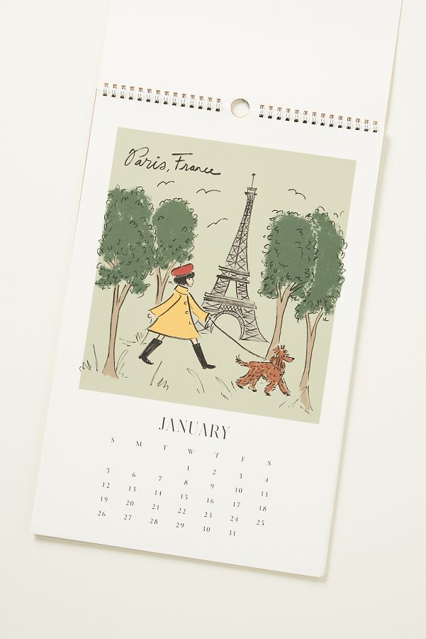 Slide View: 2: Rifle Paper Co. 2025 Wall Calendar