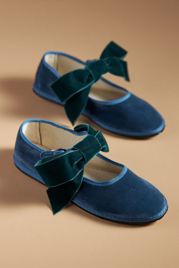 Slide View: 2: ViBi VENEZiA Cotton Bow Ballerina Flats