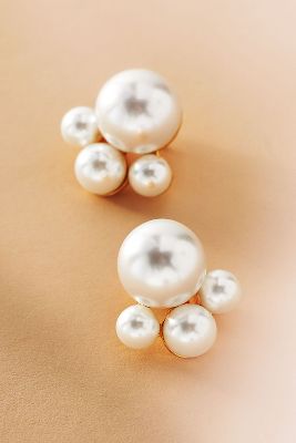 Kenneth Jay Lane Pearl Cluster Earrings