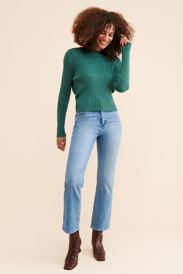 Slide View: 4: Flat White Open Back Sweater