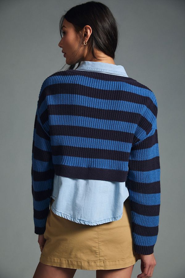 Slide View: 2: Layered Twofer Sweater