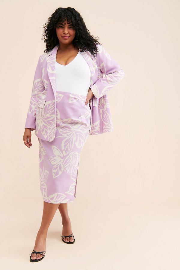 Slide View: 1: Eloquii Breeze By Floral Printed Skirt