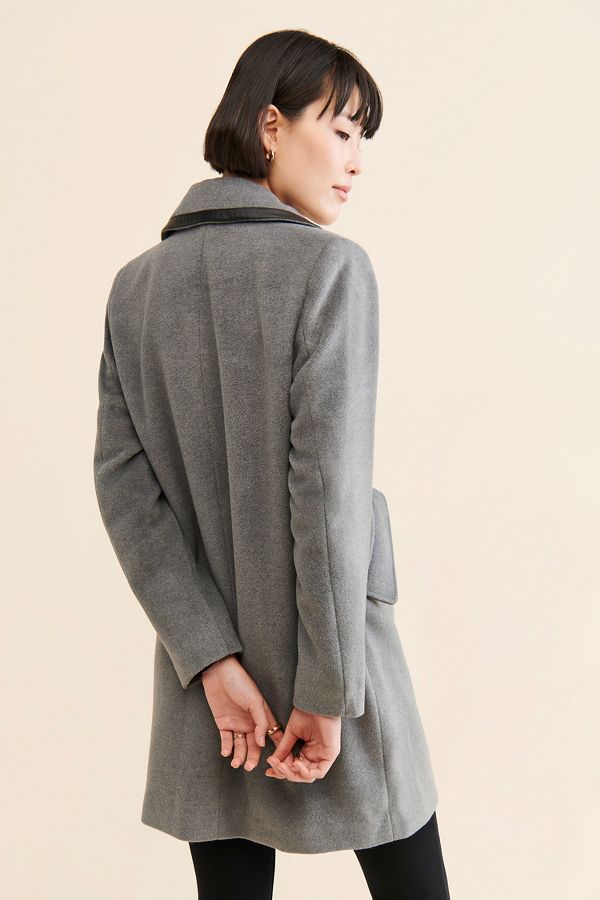 Slide View: 2: Noize Maura Collared Overcoat