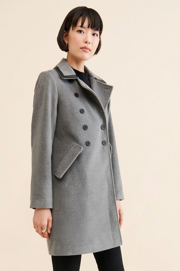 Slide View: 1: Noize Maura Collared Overcoat