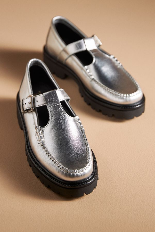 Slide View: 2: G.H.BASS Weejuns® Metallic Mary Jane Super Lug Loafers