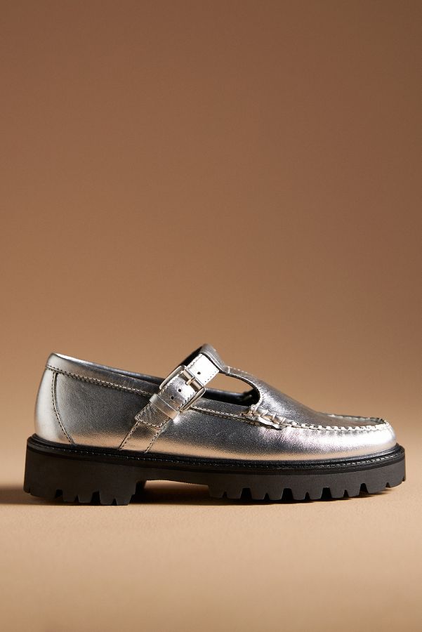 Slide View: 1: G.H.BASS Weejuns® Metallic Mary Jane Super Lug Loafers