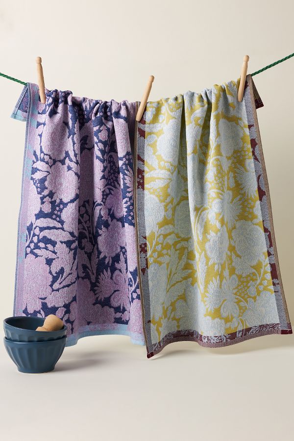 Slide View: 1: Camila Jacquard Dish Towels, Set of 2