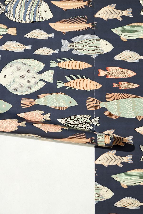 Slide View: 3: Marine Fish Peel-and-Stick Wallpaper