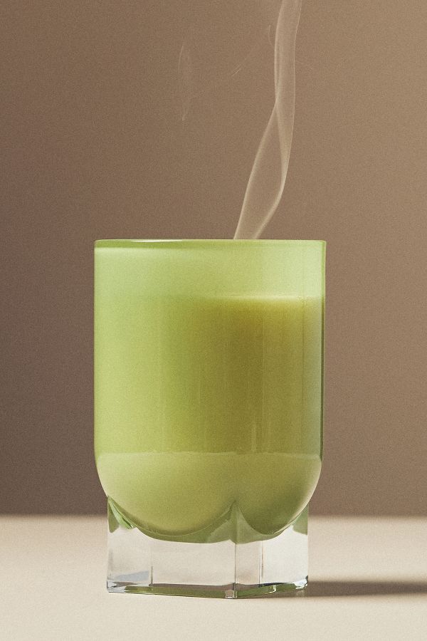 Slide View: 1: Found Notes Woody Cedar Leaf & Oak Large Glass Candle