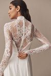 Thumbnail View 4: Watters Long-Sleeve Lace Bodysuit