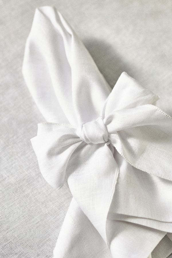 Slide View: 2: Joanna Buchanan Bow Linen Napkins, Set of 2