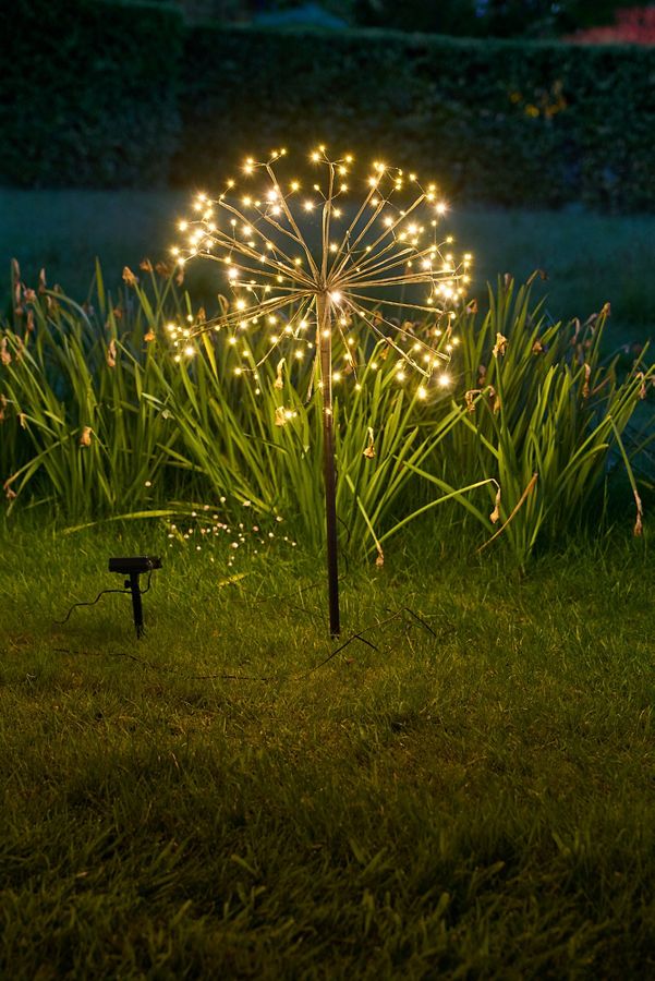 Slide View: 2: Solar Dandelion LED Stake Light