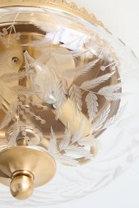 Slide View: 4: Ariella Etched Glass Flush Mount