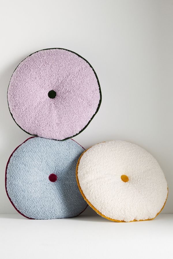 Slide View: 2: Alina Bouclé Round Pillow