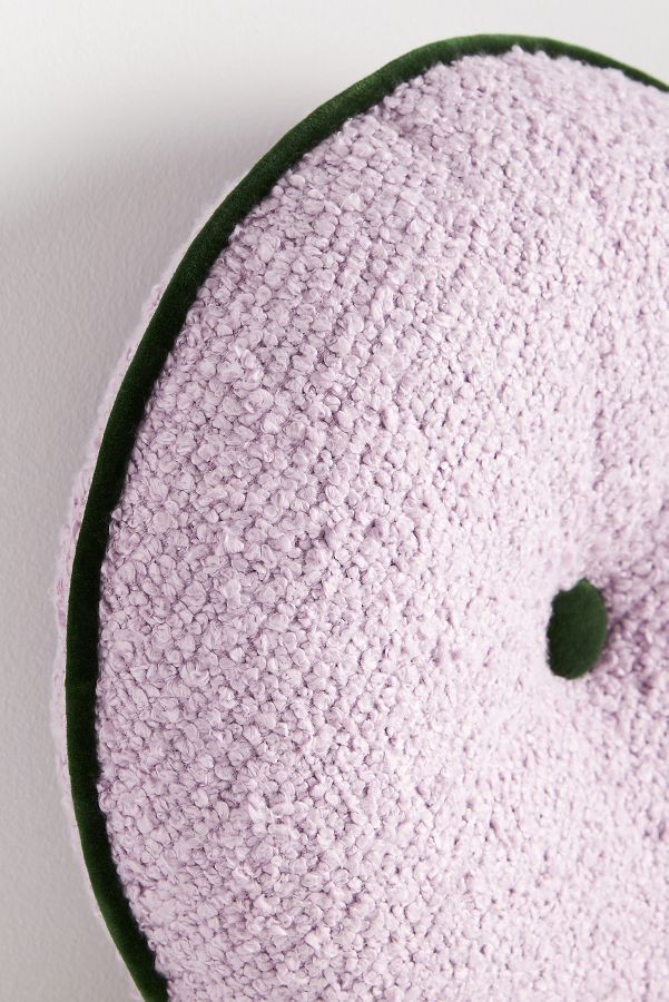 Slide View: 3: Alina Bouclé Round Pillow