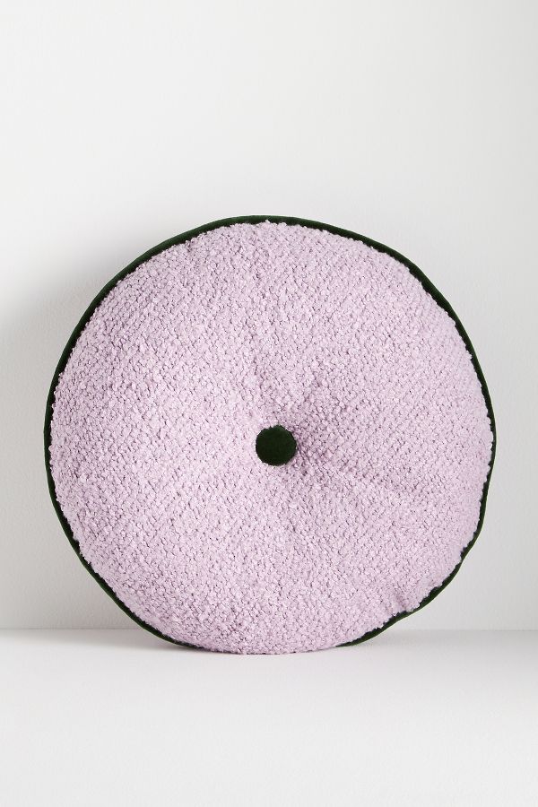 Slide View: 1: Alina Bouclé Round Pillow