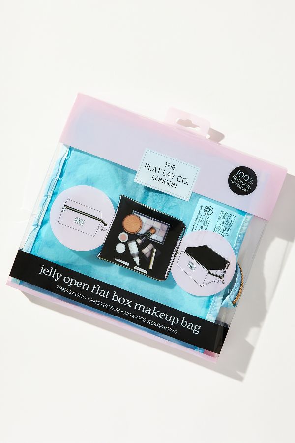 Slide View: 3: The Flat Lay Co. Open Flat Makeup Jelly Box Bag