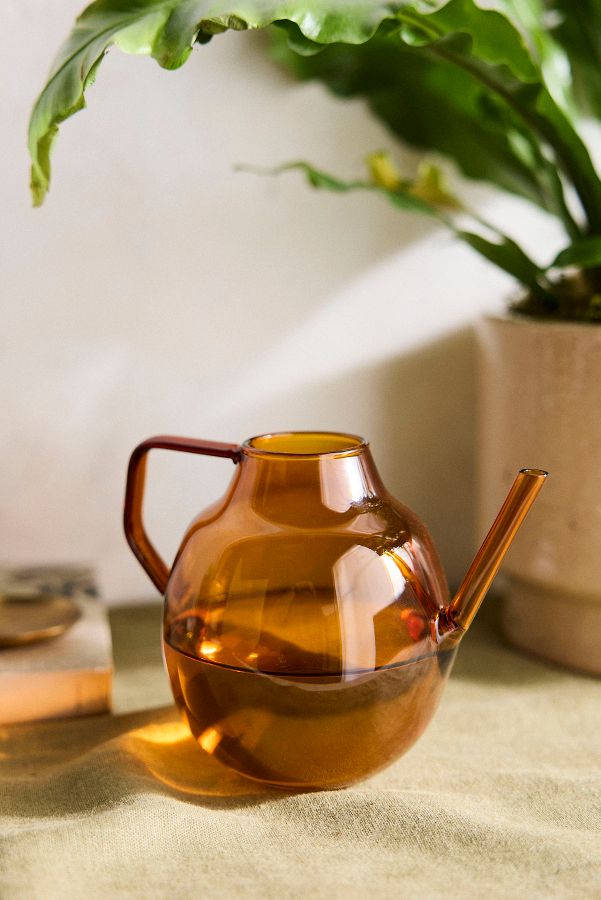 Slide View: 1: Amber Glass Watering Can