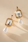 Thumbnail View 1: Crystal & Pearl Drop Earrings