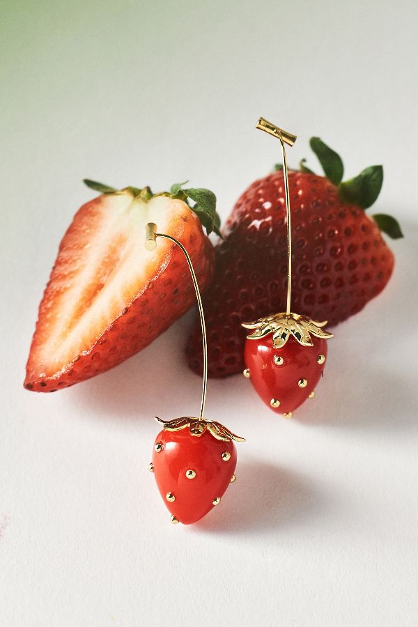 Slide View: 1: Fruit & Icon Drop Earrings