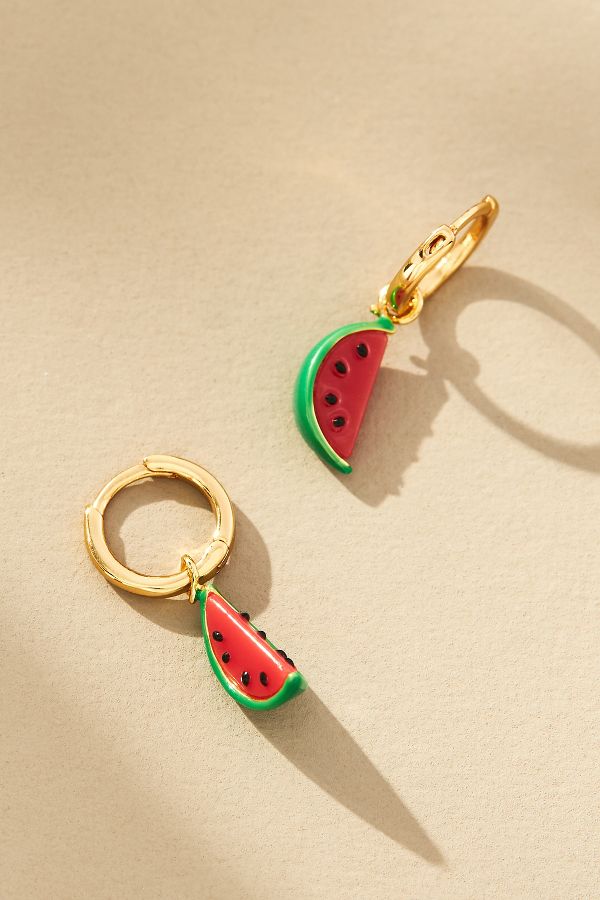 Vista de diapositivas: 1: Fruit Charm Huggie Earrings