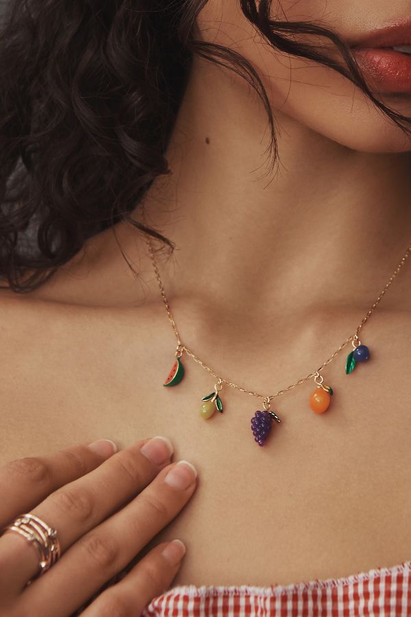 Vista de diapositivas: 1: Fruit Charm Necklace