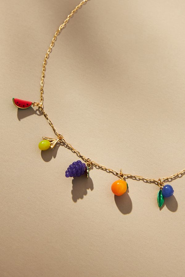 Vista de diapositivas: 3: Fruit Charm Necklace