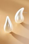 Thumbnail View 1: Matte Pearl Teardrop Earrings