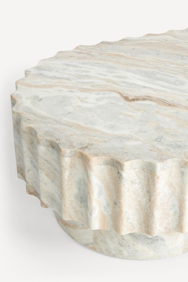 Slide View: 4: Jolie Oval 44" Marble Coffee Table