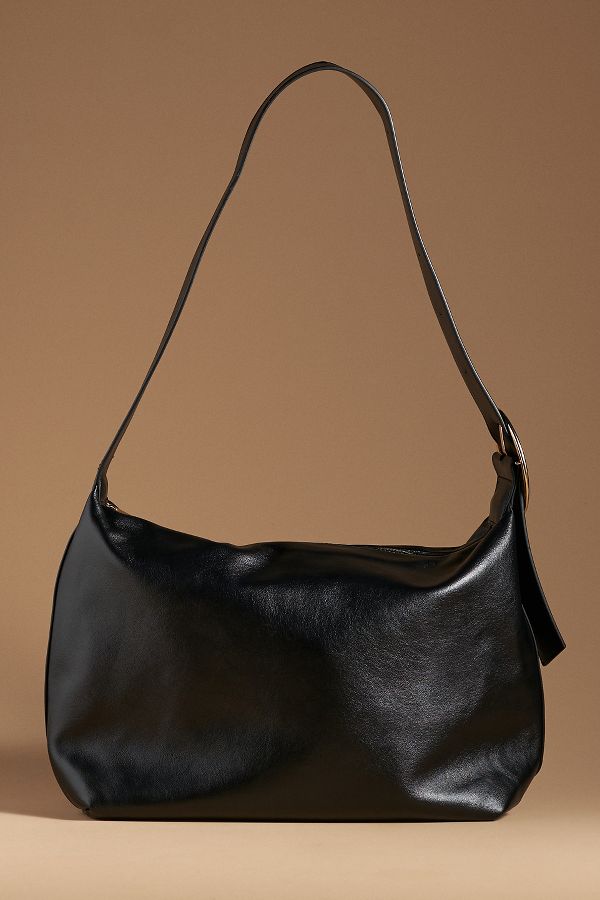 Slide View: 2: Round Buckle Slouchy Bag