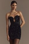 Thumbnail View 1: Bardot Eleni Strapless Velvet Sequin Mini Dress