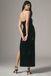 Thumbnail View 3: Bardot Everlasting Strapless Bustier Velour Column Midi Dress