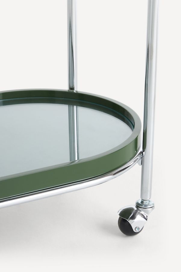 Slide View: 4: Lennon Lacquer Oval Bar Cart