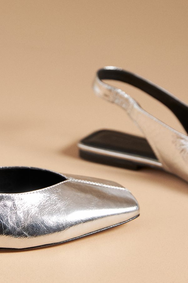 Vista de diapositivas: 3: Zapatos Planos Slingback de Punta Cuadrada Maeve