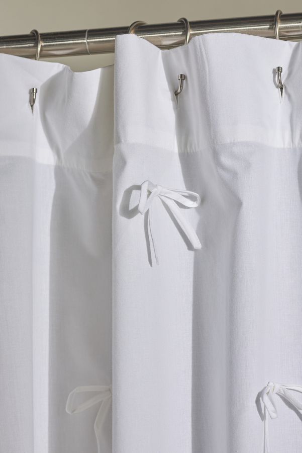 Slide View: 3: Bow Cotton Shower Curtain