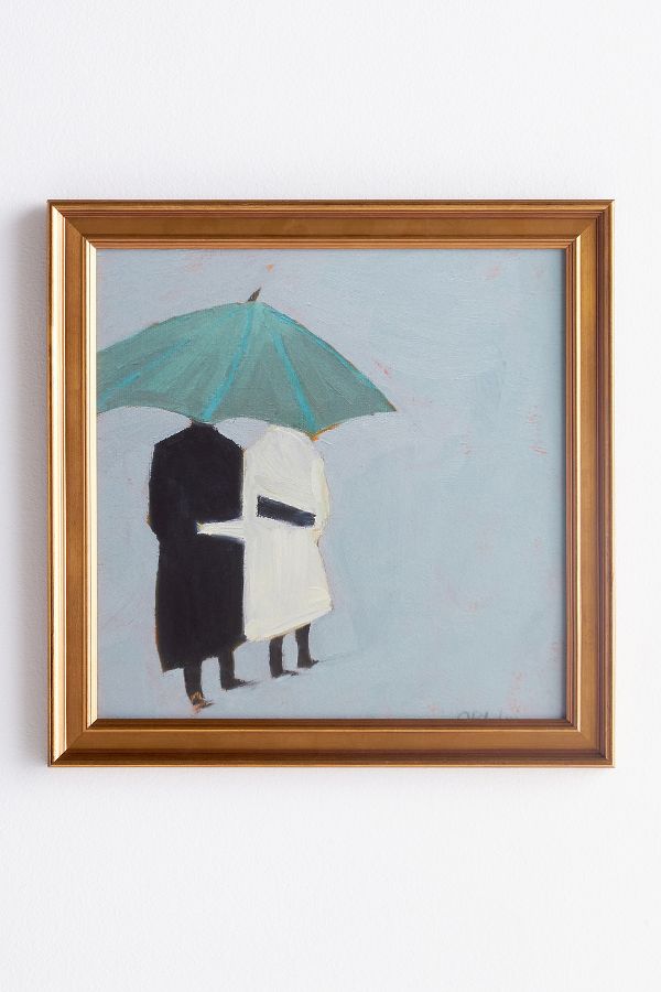 Slide View: 1: Umbrella Couple 2 Wall Art