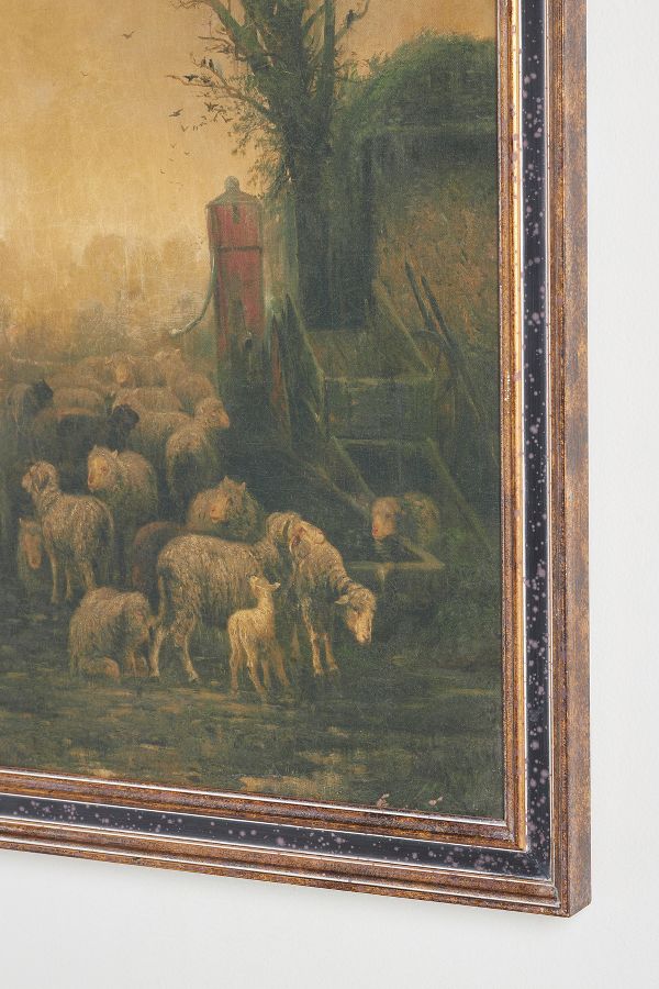 Slide View: 2: Sheep At The Barn Wall Art