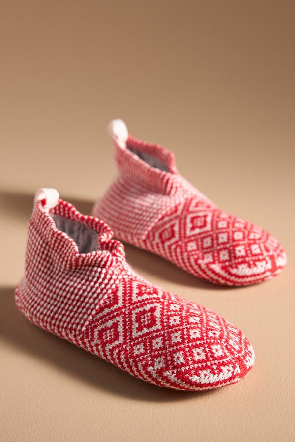 Slide View: 2: Bombas Diamond Fairisle Gripper Slippers