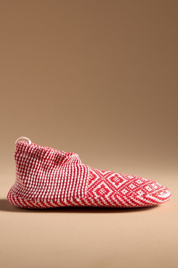 Slide View: 1: Bombas Diamond Fairisle Gripper Slippers