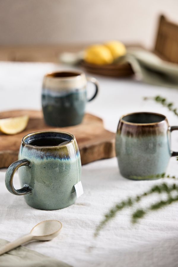 Slide View: 2: Reactive Glaze Stoneware Mug