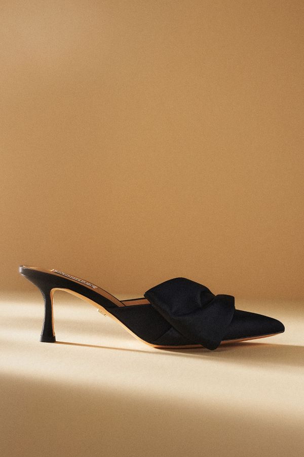 Slide View: 1: Badgley Mischka Alaya Pointed-Toe Kitten-Heel Mules