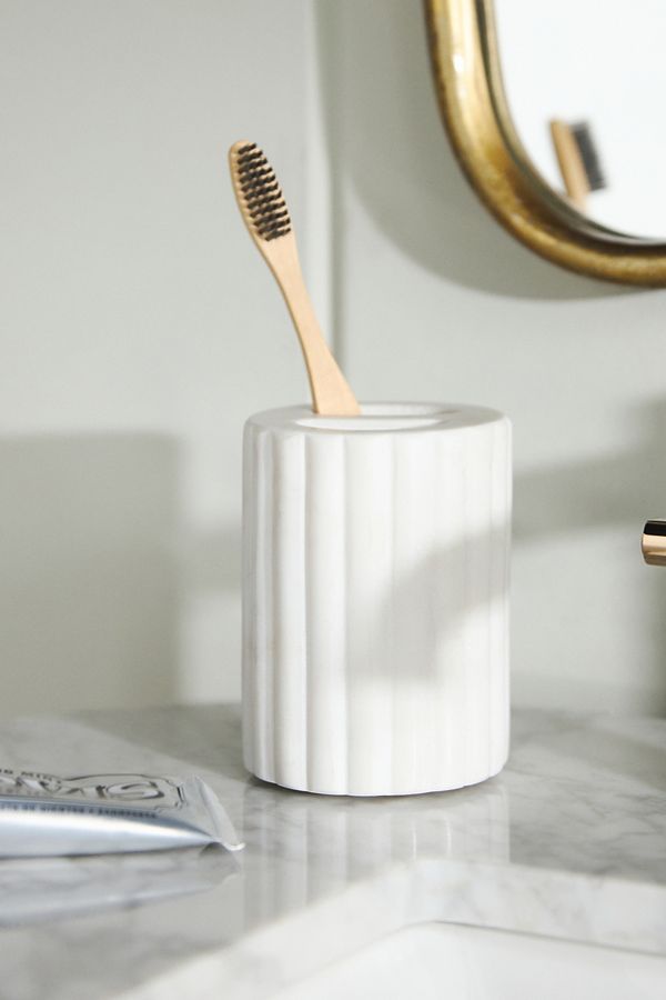 Slide View: 1: Malou Stone Bath Toothbrush Holder