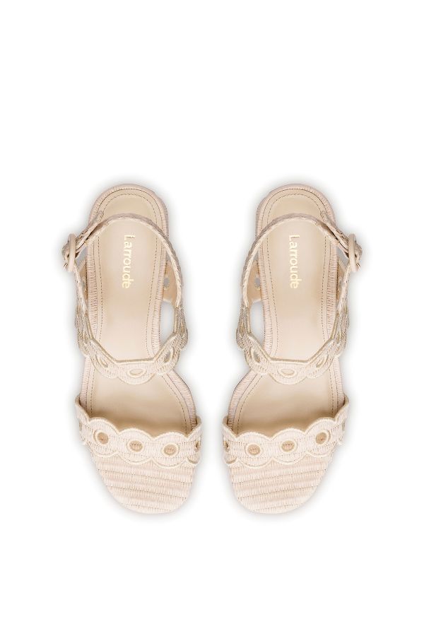 Slide View: 3: Larroudé Florence Broderie Sandal