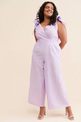 Eloquii Tie Strap Wide-Leg Jumpsuit