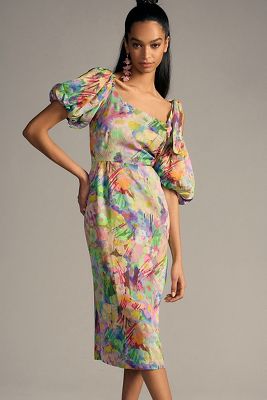 Plenty by Tracy Reese Off-Shoulder Puff-Sleeve Dress