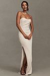 Thumbnail View 1: Katie May Sway Strapless Ruched Side-Slit Maxi Dress